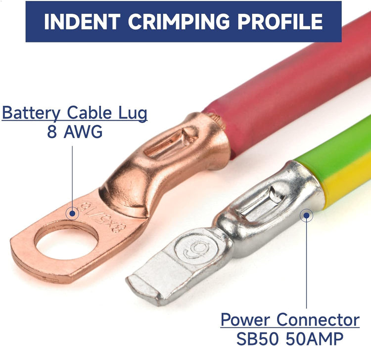 Hexagonal v Indent Crimping Cables, Cable Lugs