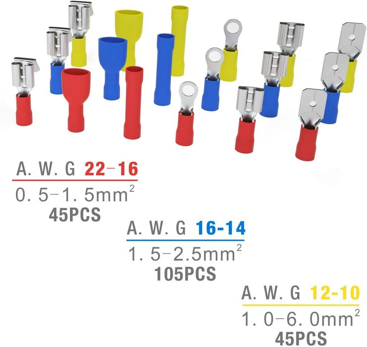 Insulated Connector Assortment from AWG22-10