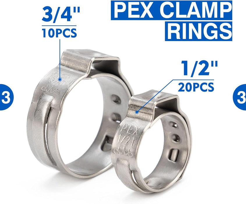 1 Pex Crimp Rings 25 PCS 1 Inch PEX Pipe Clamps, MISPIRE PEX Stainless Steel 304 Pinch Clamps For PEX Pipe Tubing Fitting Connections, Pipe Clamps Cinch Clamps 1 Pex Crimp Rings 25 PCS 1 Inch PEX Pipe Clamps, MISPIRE PEX Stainless Steel 304 Pinch Clamps For PEX Pipe Tubing Fitting Connections, Pipe Clamps Cinch Clamps