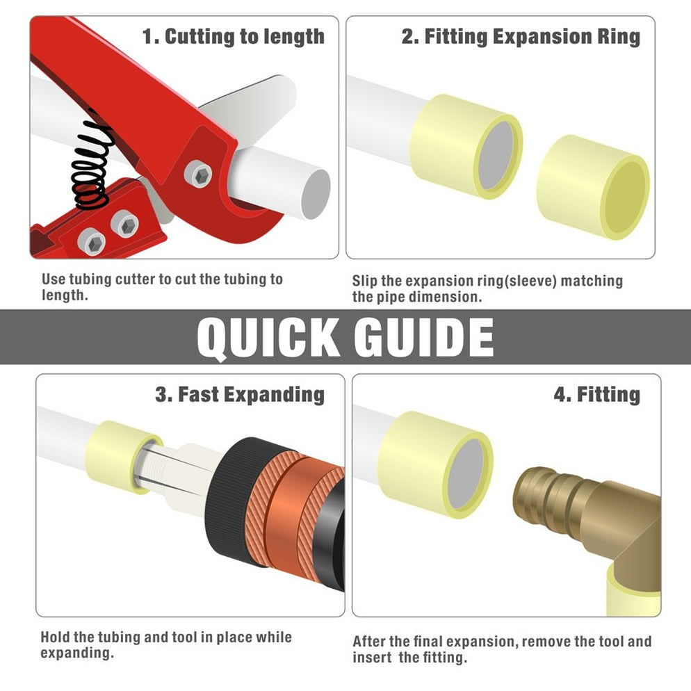 25 Pack PEX Expansion Ring, F1960 PEX-a Expansion Sleeve — iCrimp Tools