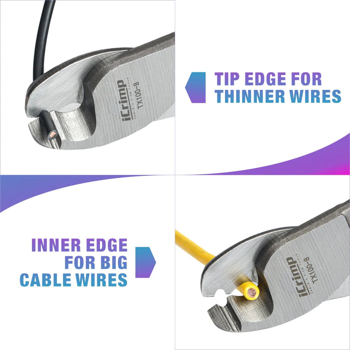 Tip edge for thinner wires 