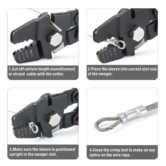 WX-250B Wire Rope Swager for Crimping Fishing Lines Up To 2.2mm — Iwiss ...