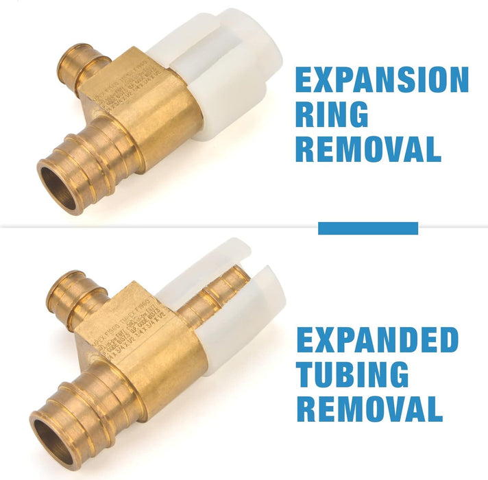 iCrimp ICP-CT03 PEX-a Expansion Ring/Sleeve Removal Tool for Reusing 5/8-in, 1/2-in, 3/4-in, 1-in ASTM F1960 Brass Expansion Fittings from Uponor ProPex, Sioux Chief PowerPex, Patented PEX Tool