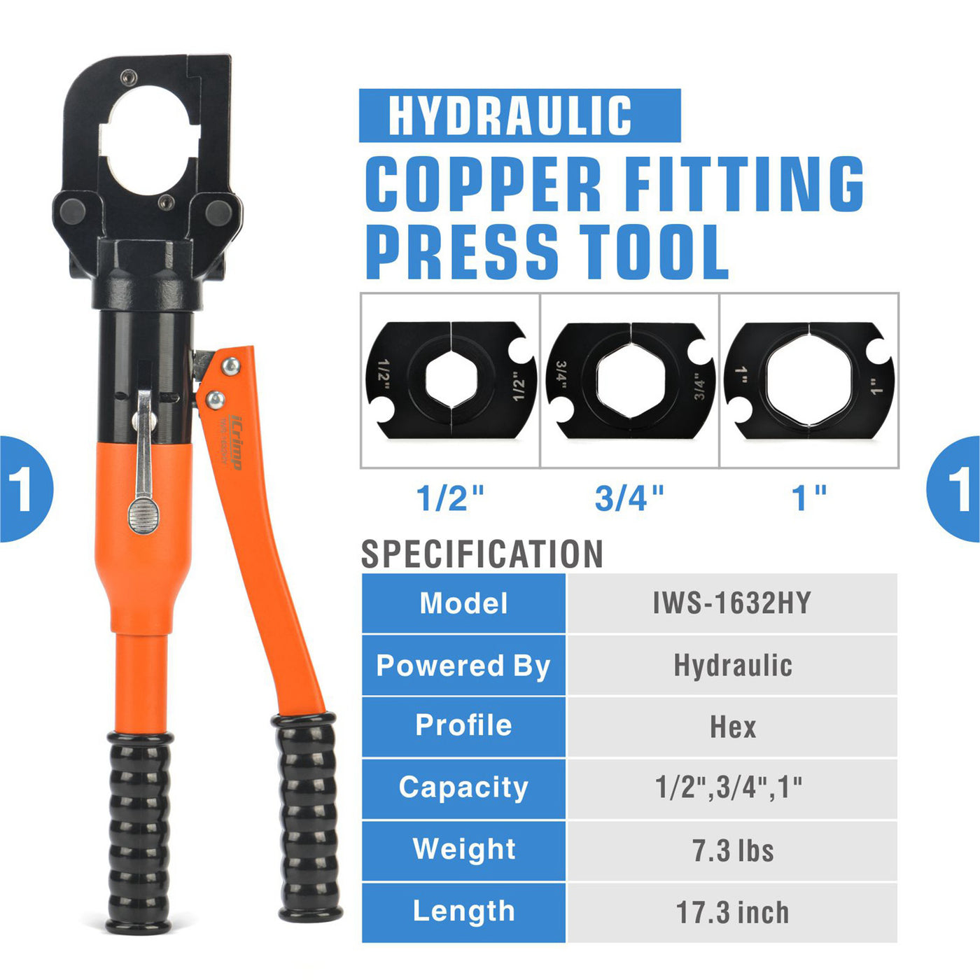 Hydraulic Press Tool Kit for 1/2