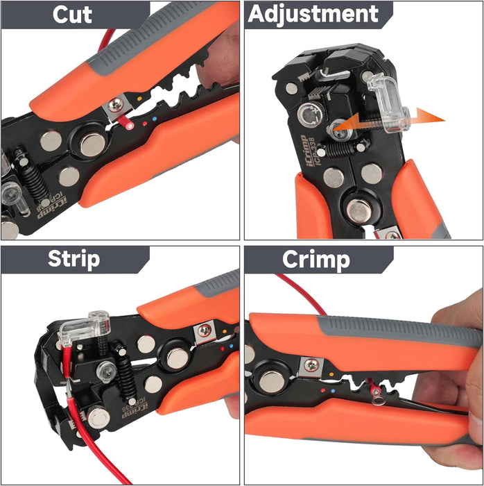 cut adjustment strip crimp