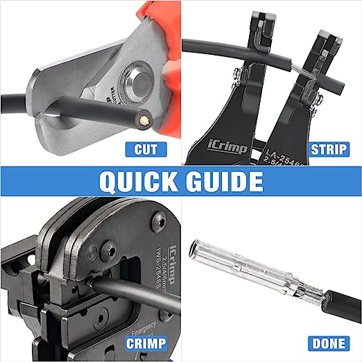 iCrimp IWS-2546S Solar Crimping Tools for AWG 14-10(2.5/4/6.0mm²) Solar Panel PV Cables