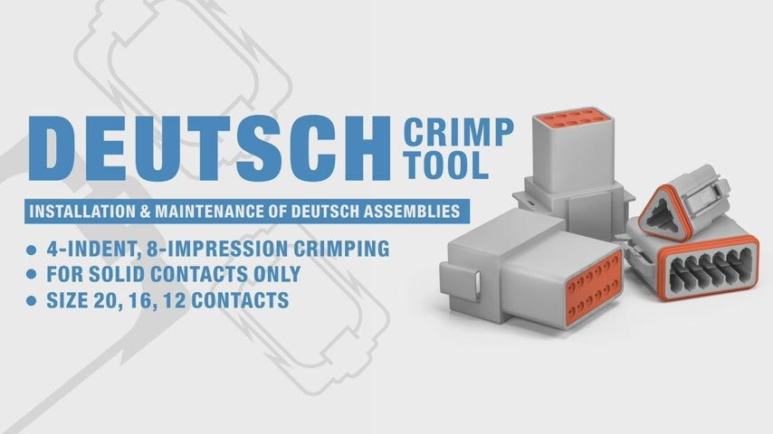 iCrimp Deutsch - Crimpadora de contacto estampada y kit de terminales  sólidos DT
