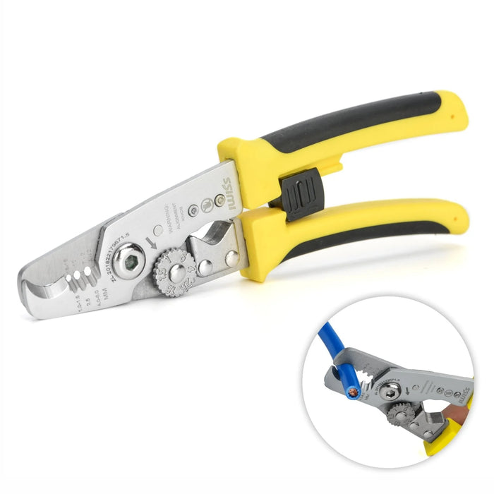 iCrimp IWS-085 One-handed Wire Stripping and Cutting Multi-Tool, Strips AWG18-3 Wires