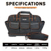 Specifications of 17-inch tool bag with waterproof rubber Base