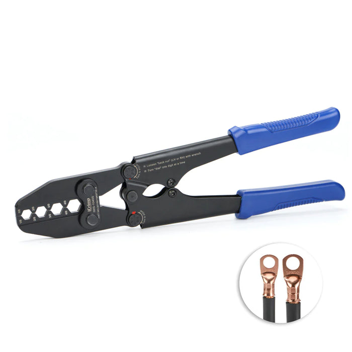 Battery Cable Lug Terminal Crimping Tool, for 1/0, 2/0, 3/0, 4/0