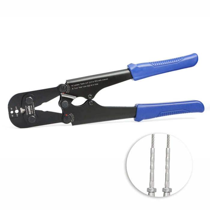 iCrimp IWS-2316R Heavy Duty Cable Railing Deck Railing Swage Tool for 1/8to 3/16 inch Stainless Steel Wire Rope Tensioners