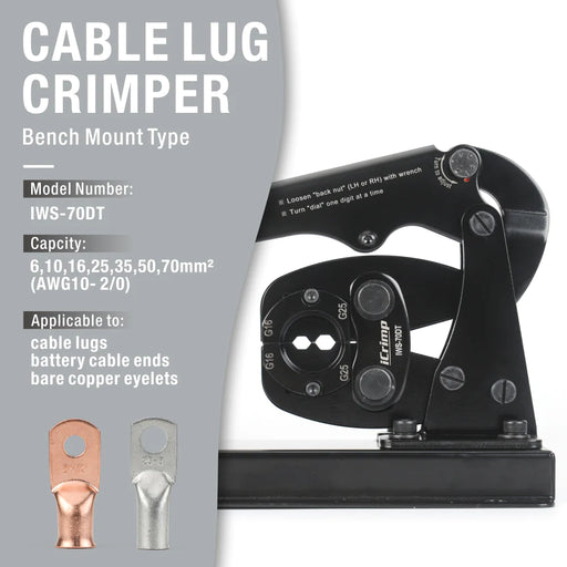 Cable lug crimper IWS-70DT