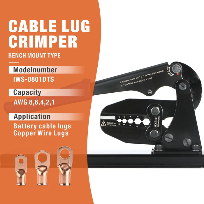 Cable lug crimper