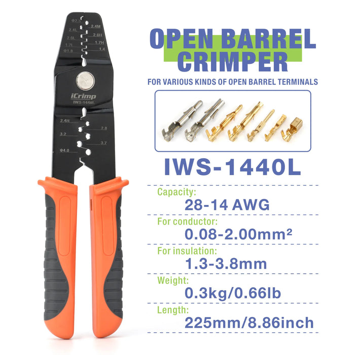 IWS-1440L open barrel crimper
