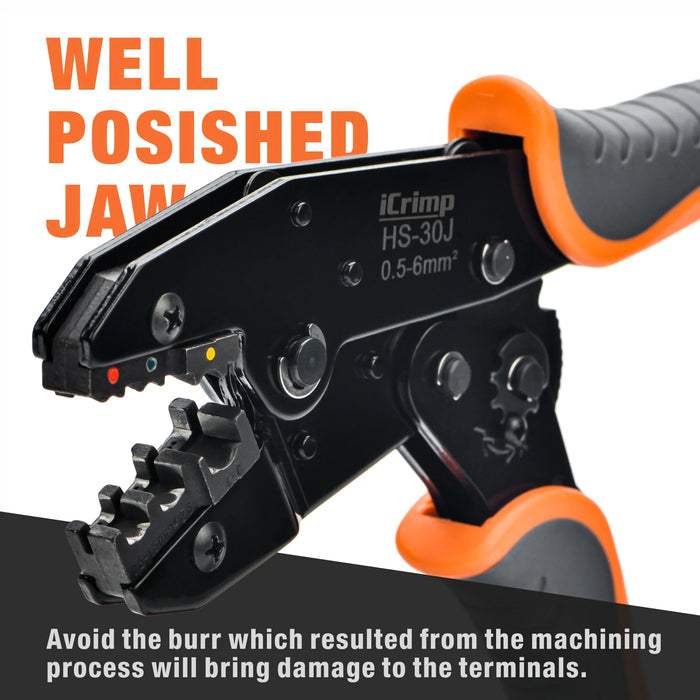 iCrimp Ratchet Wire Crimping tool kit w/ 5 Interchangeable Jaws — Iwiss ...