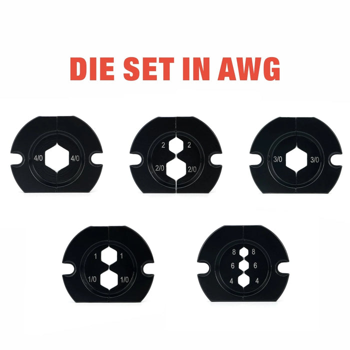 Pneumatic Crimp Tool DIE set in AWG