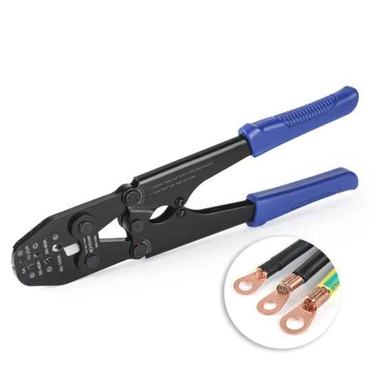 ‎IWS-5100A Battery Cable Crimper for AWG13-3 Open Barrel Lug, Lead-Free OEM Battery Terminals