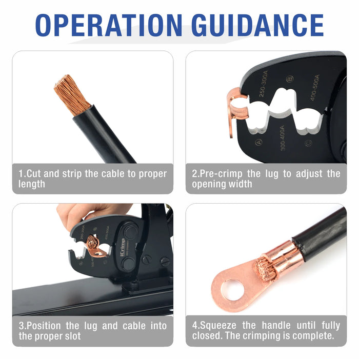 iCrimp Battery Lugs and Open Barrel Connectors Crimping Tools-Desk Type IWS-25500DT(250-500A)