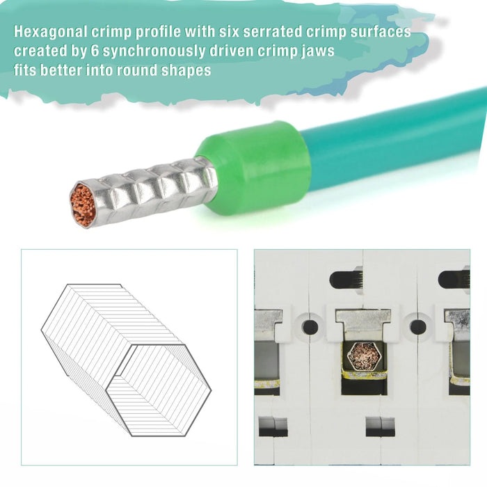 HSC8 6-6 Crimping Tool for AWG23-10 End-sleeves Ferrules — iCrimp Tools