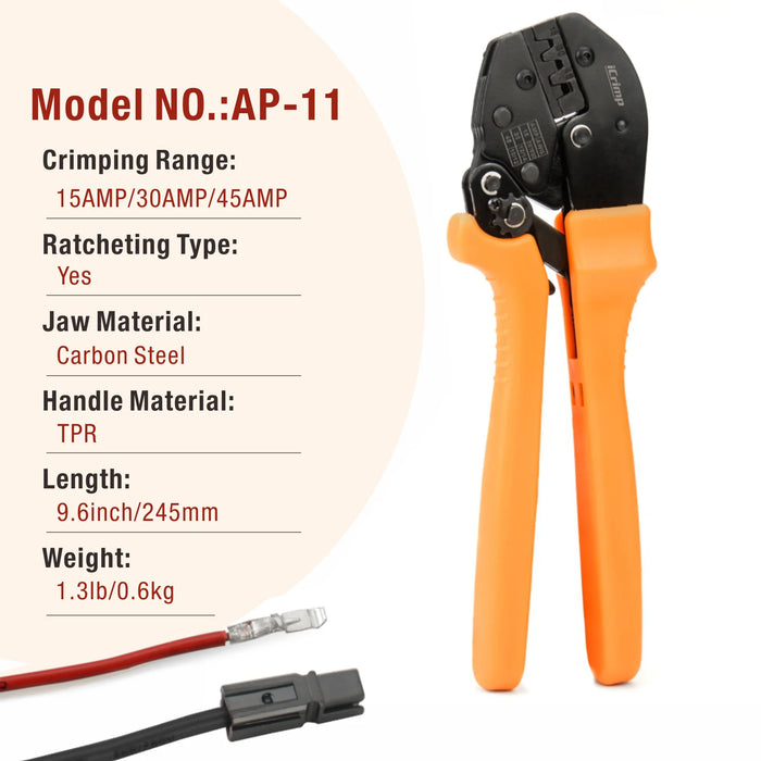 Detail of AP-11 Ratchet Wire Crimping Tool 