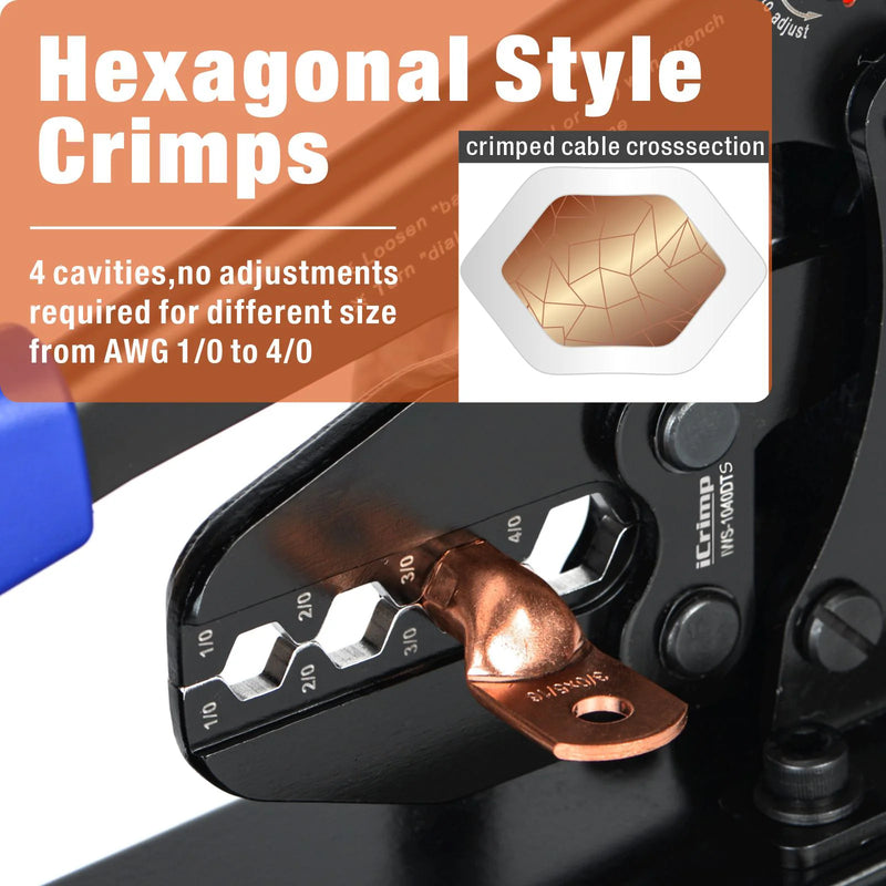 Hexagonal style crimps
