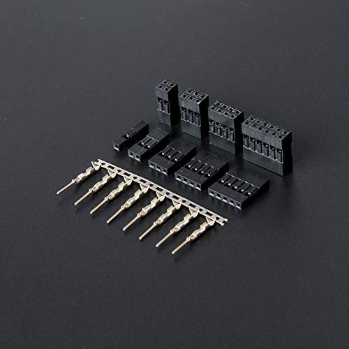 IWISS Dupont Connector Kit 2.54mm Pitch Single Row Male Headers, Dupont Crimp Pins for 3D Printer and FPV Jumper Wire, Ribbon Cable