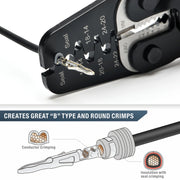 CREATES GREAT“B”TYPE AND ROUND CRIMPS