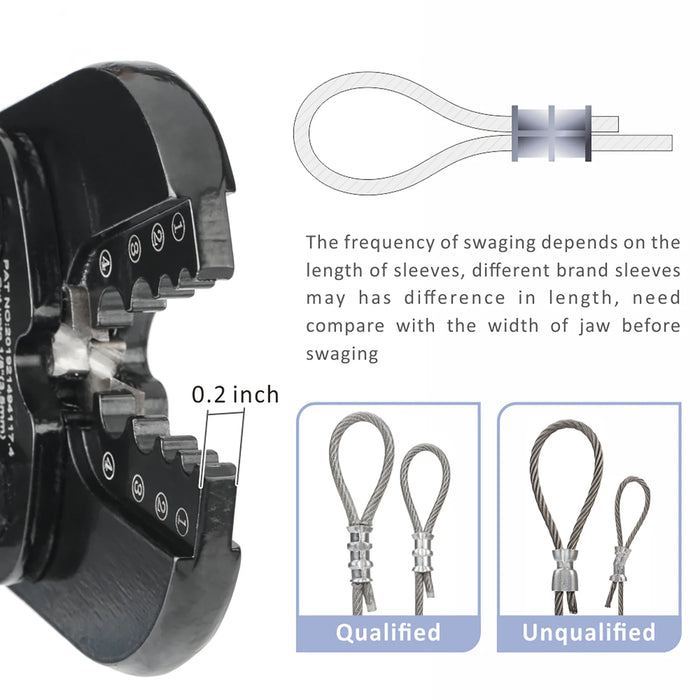 iCrimp Wire Rope Crimping Tool with 600 Aluminum Sleeves 1.2/1.5/2.0mm iCrimp Wire Rope Crimping Tool with 600 Aluminum Sleeves 1.2/1.5/2.0mm