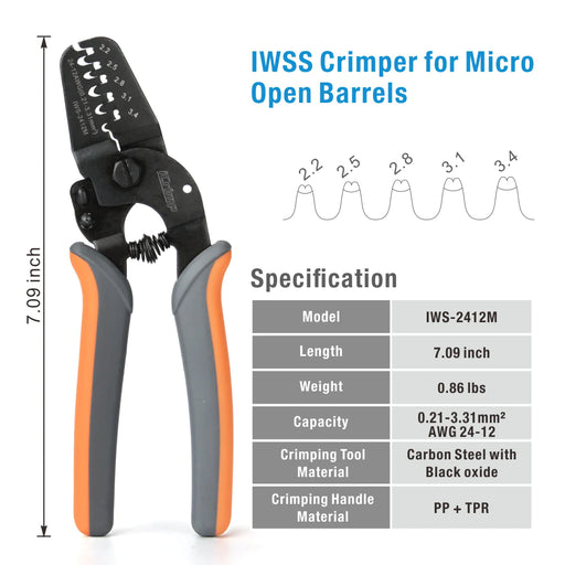 IWS-2412M Open Barrel Crimping Tool