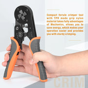 Compact ferrule crimiper tool