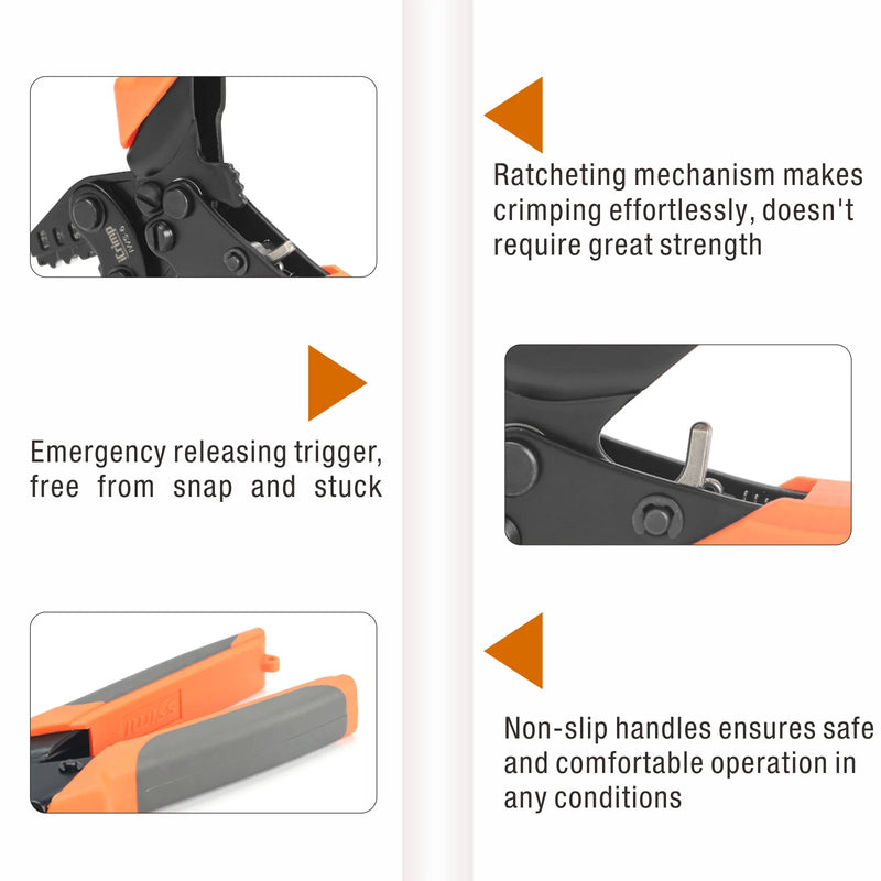 Characteristics of IWS-6 Non-insulated Terminal Crimping Tool 