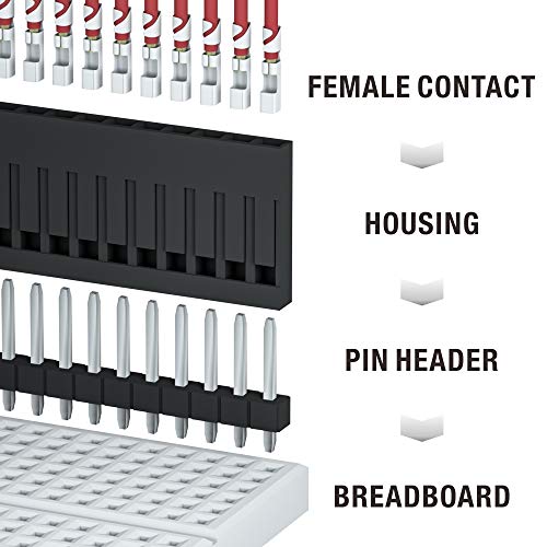 Female contact housing pin header and breadboard