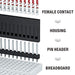 Female contact housing pin header and breadboard