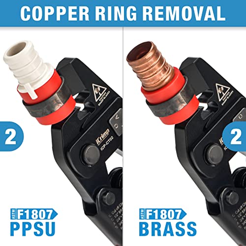 iCrimp ICP-CT02 PEX Crimp Fitting Removal Tool for Removing 1/2-in, 3/4-in, 1-in PEX Copper Crimp Rings & Stainless Steel Cinch Clamps