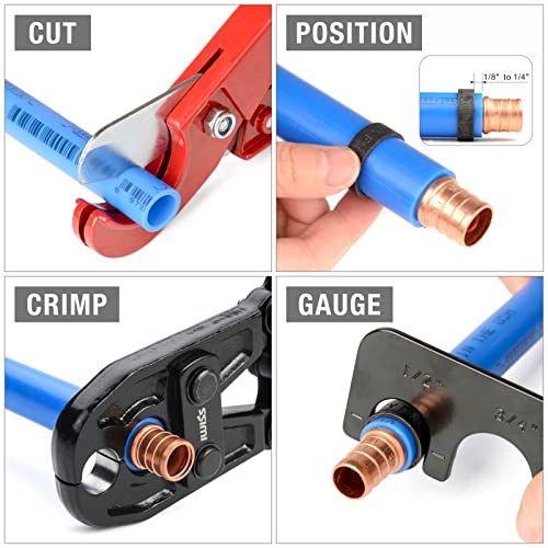 iCrimp Pex Pipe Crimping Tool, Plumbing Tool with Convertible 1/2 and 3/4 Jaws iCrimp Pex Pipe Crimping Tool, Plumbing Tool with Convertible 1/2 and 3/4 Jaws