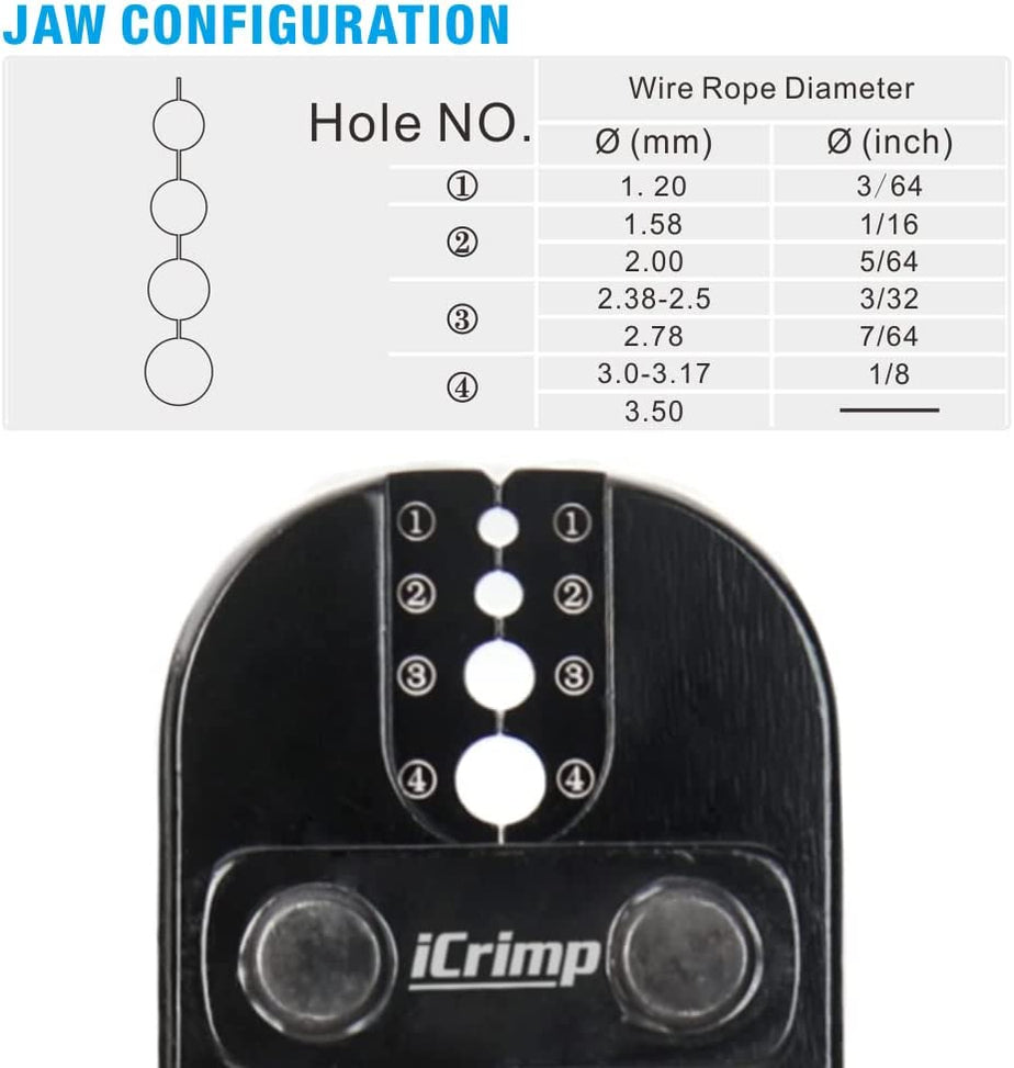Wire Rope Swager for 3/64