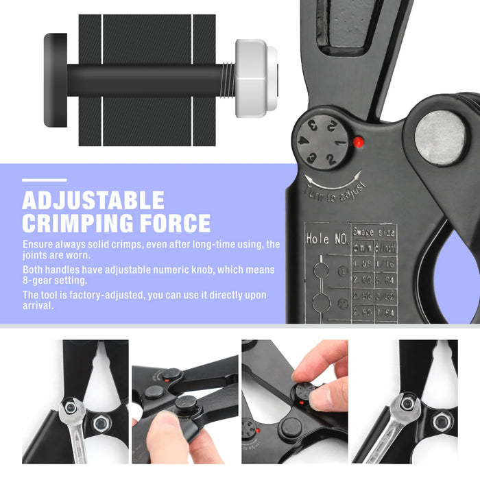Adjustable crimping force