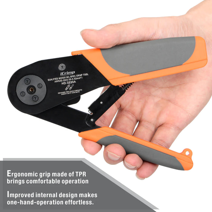 iCrimp Indent Crimping Tool for Miniature and Sub-Miniature Connector AWG 32-20