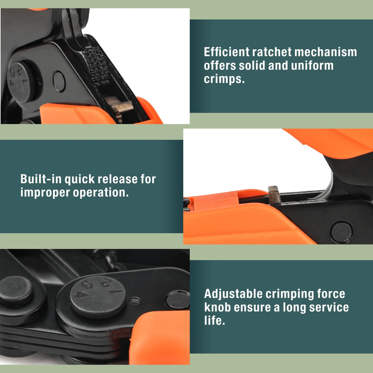 Characteristics of Rachet Crimping Tool 