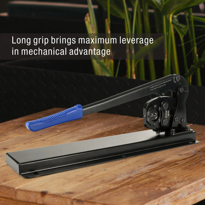 Long grip brings maximum leverage in mechanical advantage
