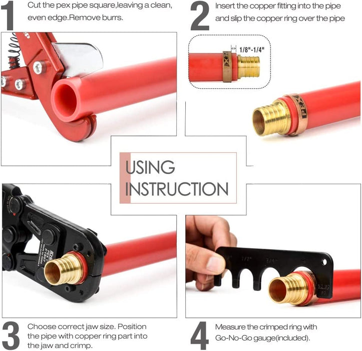 iCrimp PEX Crimping Tool, Combo1/2-inch, 3/4-inch Plumbing Tool — Iwiss  Tools Co Limited