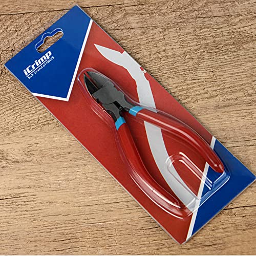 iCrimp Diagonal Flush Cutter, Side Cutting Pliers, Electronics Pliers with Pointed Nose for Reeled Terminals, Soft Wires, Electronics,  Zip Tes