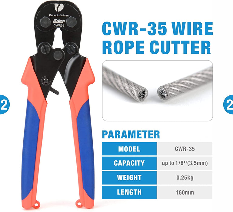 iCrimp Wire Rope Crimping Tool for Aluminum Crimping Loop Sleeve — Iwiss  Tools Co Limited