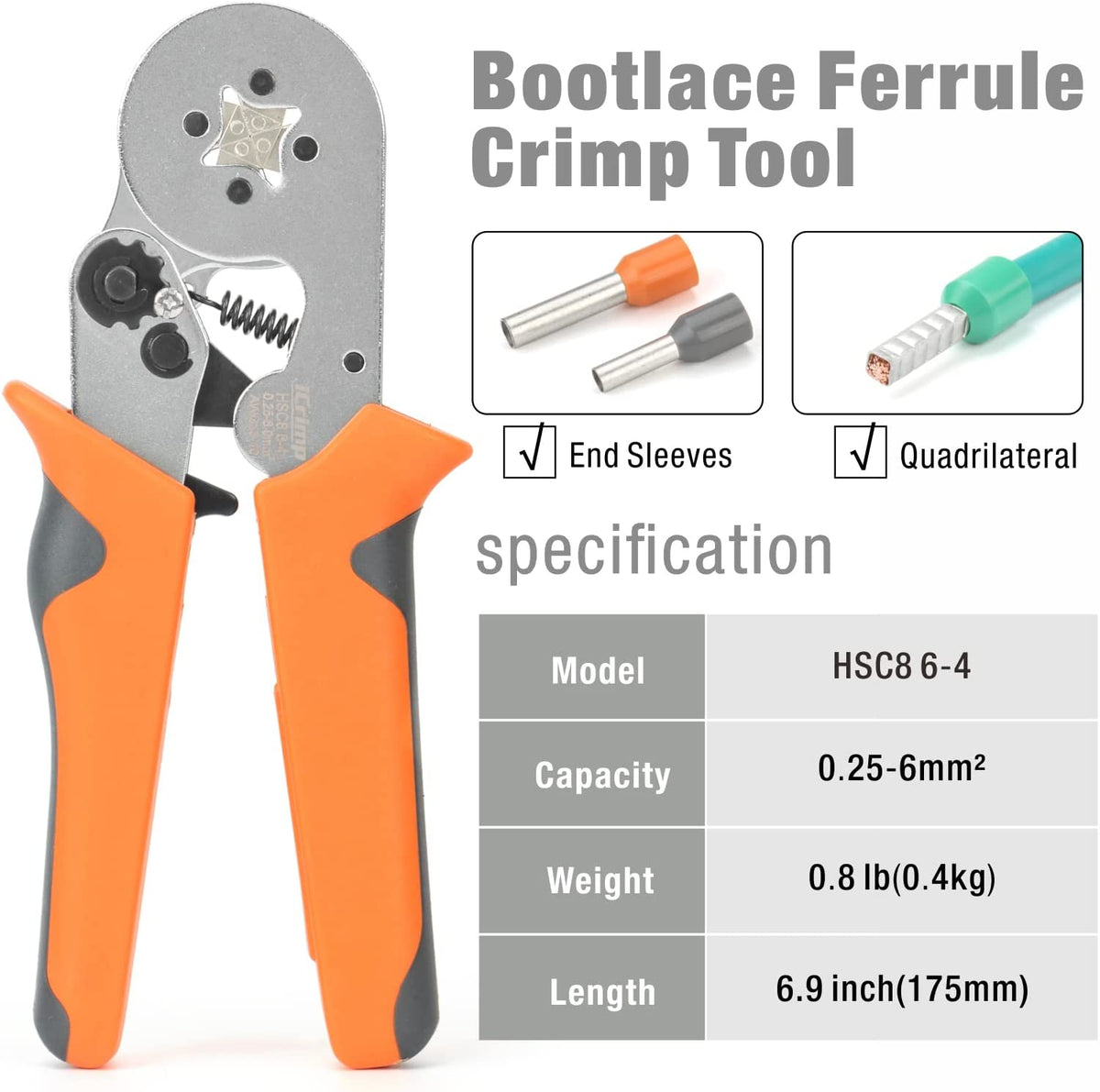 Ferrule Crimping Tool HSC8 6-4
