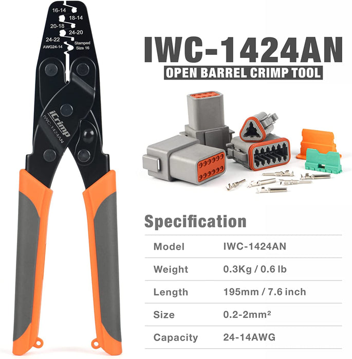 IWC-1424AN Deutsch Stamped Contacts Crimping Tool