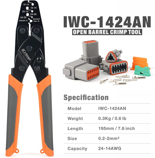 IWC-1424AN open barrel Crimp Tool