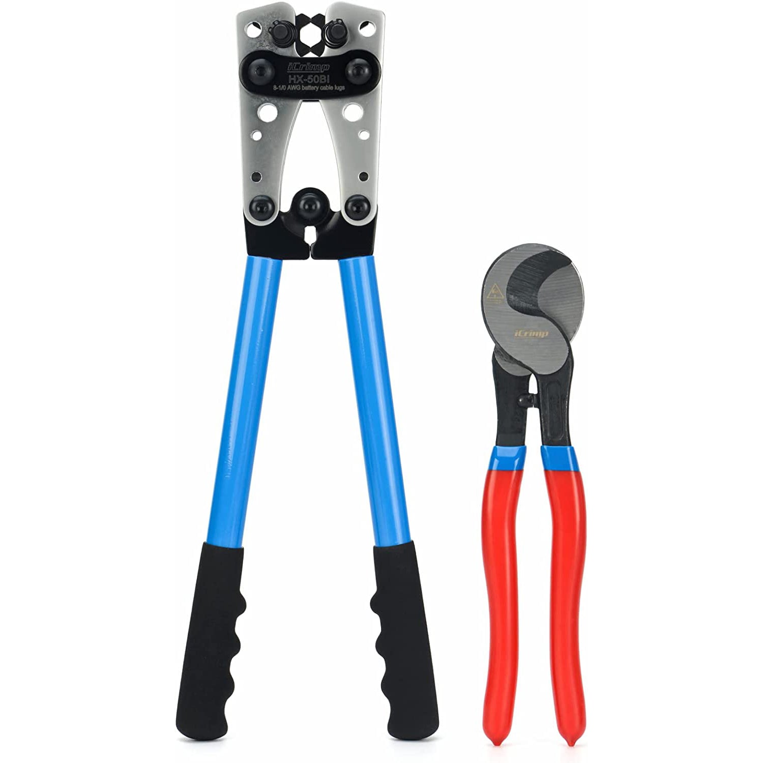 Buy ICrimp Battery Cable Lug Crimping Tool For 8, 6, 4, 2, 1, 1/0 AWG Heavy Duty