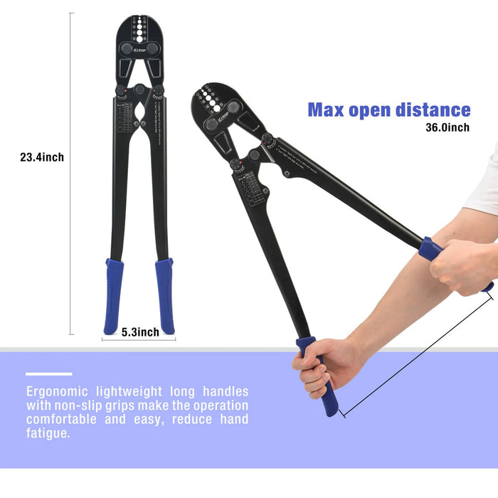 iCrimp Wire Rope Crimping Tool for Aluminum Oval Sleeves Iwiss