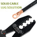 Solid cable lug solution