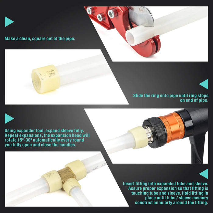 VEVOR Pex Expansion Tool Kit Tube Expander 3 Expander Heads 1/2-in 3/4-in 1-in SDGG3PEXTYPEA6BJXV0 At - Foto 2